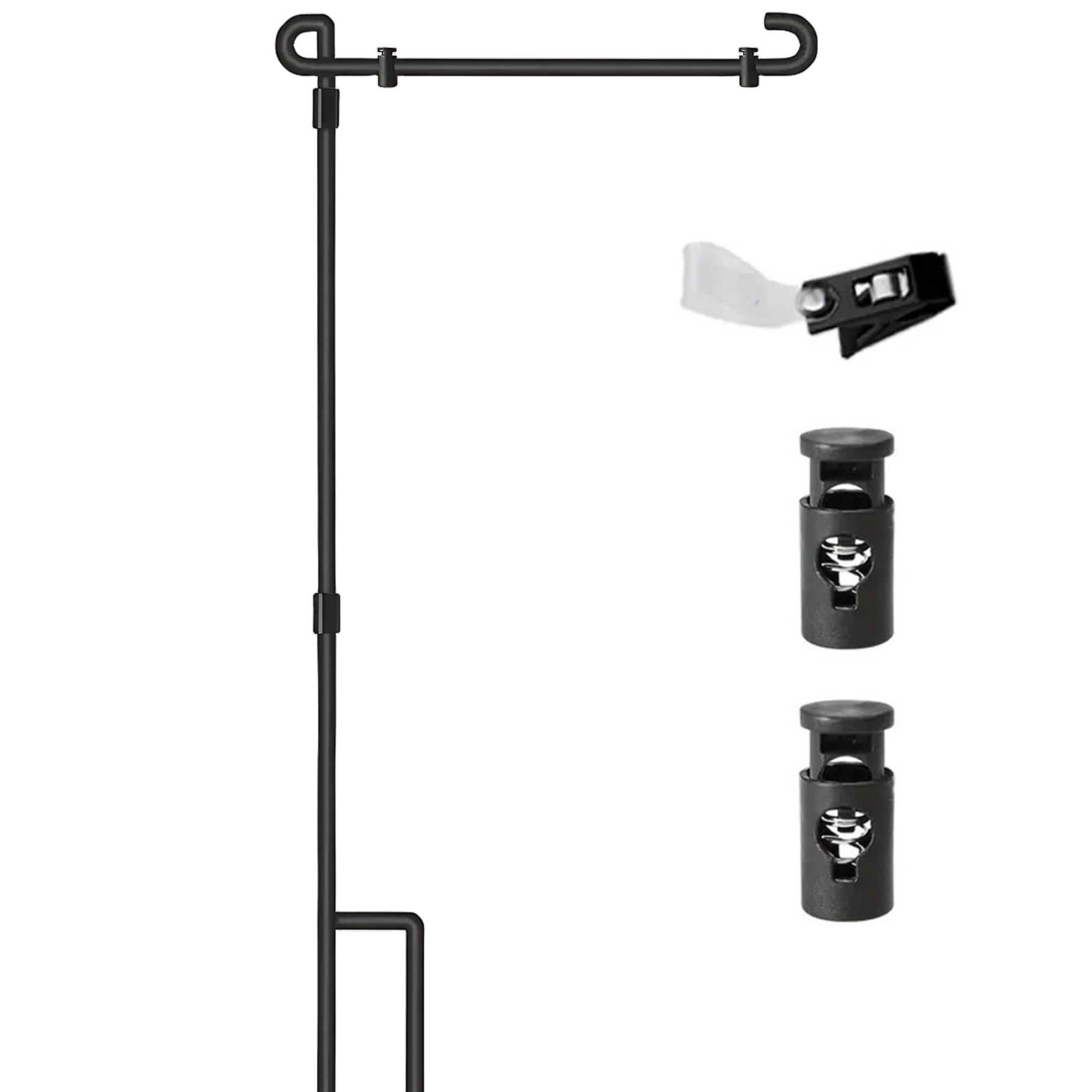 Soporte para bandera de jardín anti caídas de hierro resistente para viento fuerte