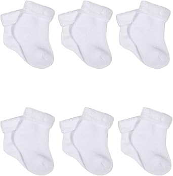 6-Pack White Terry Socks