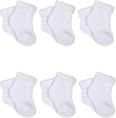 6-Pack White Terry Socks