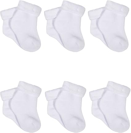 6-Pack White Terry Socks