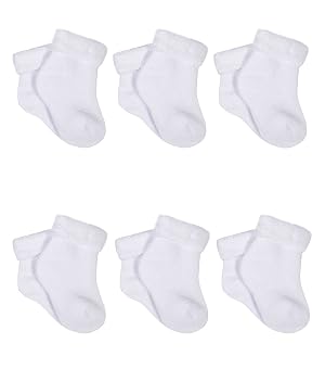 6-Pack White Terry Socks