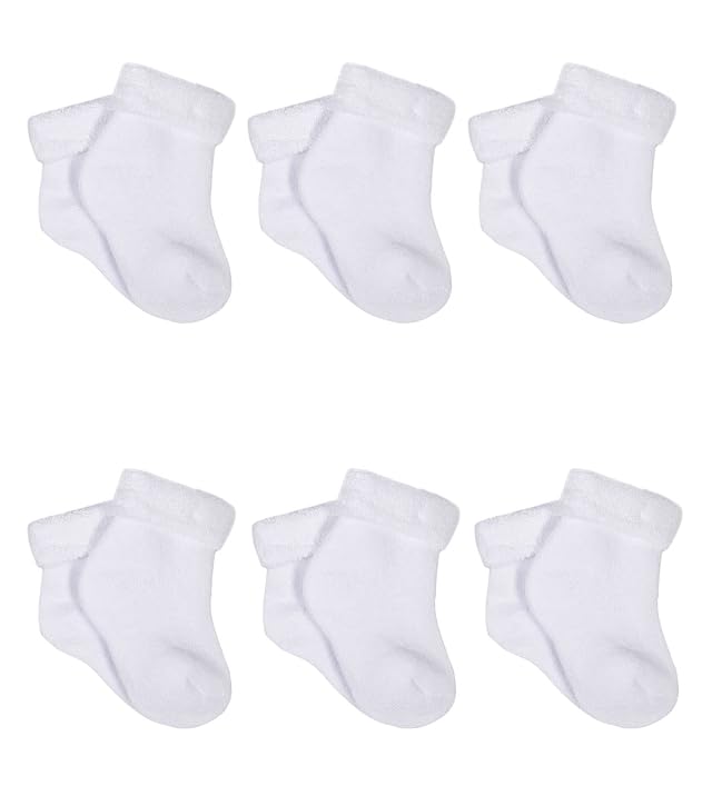 6-Pack White Terry Socks
