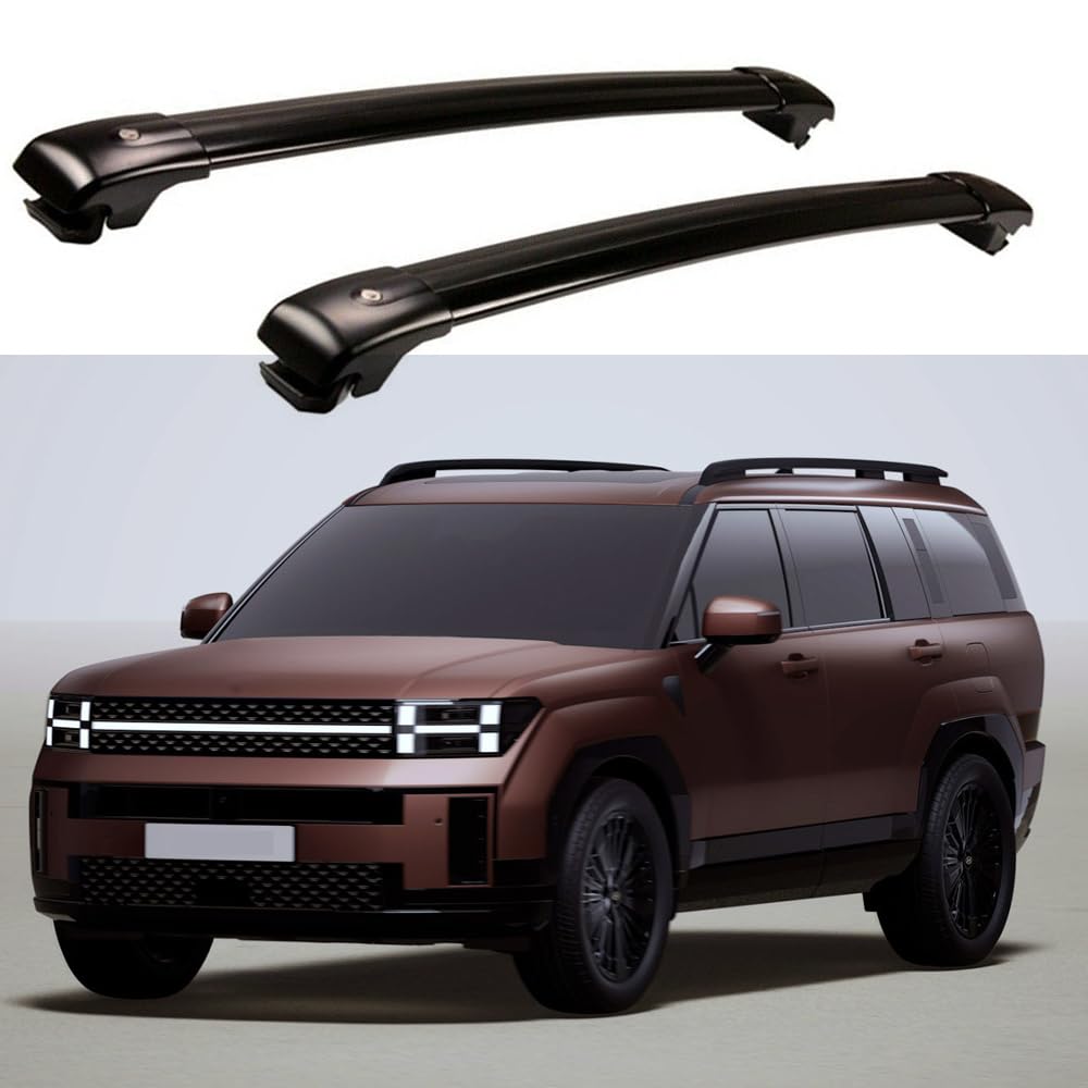 FTAPACCE Cross Bars Fits for Hyundai Santa Fe 2024 2025 Crossbar Luggage Carrier Roof Rack Rail Carrier Lockable 2PCS (Black)