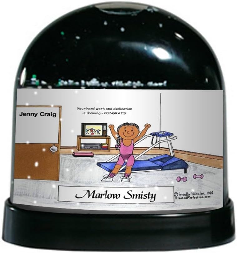 PrintedPerfection.com Personalized Aerobics - Female Snow Globe Gift