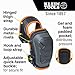 Klein Tools 60491 Hinged Knee Pads, Heavy Duty Gel Foam Protective Knee Pads with Quick-Fasten Buckle and Thigh Strap, Black & 60479 Safety Goggles, Clear Lens PPE Eye Protection