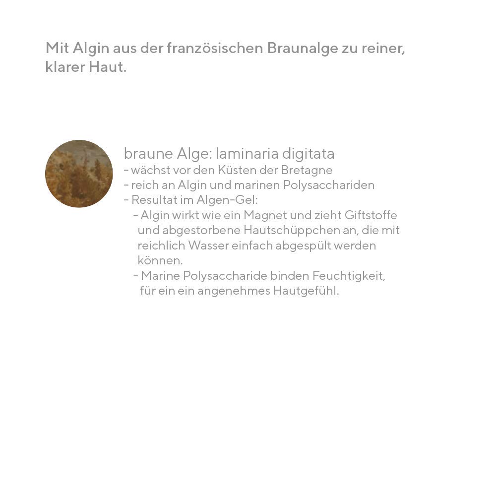 Algen-Gel mit Detox-Effekt für klare, reine und ebenmäßig aussehende Haut, für Gesicht, Hals und Dekolleté, 10 Pads zum Auflösen - von hyapur® Berlin