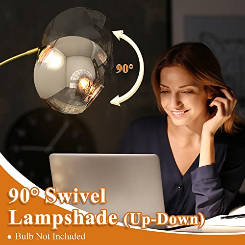 Neutype Arc Floor Lamp, Arc Lamp, Arc Floor Lamp For Living Room, Standing Lamp For Reading Working, Floor Lamp Arc, 90°Rotatable Shade, Marble Base, Height Adjustable, 71 Inch(Bulb Not Included) #TOP3