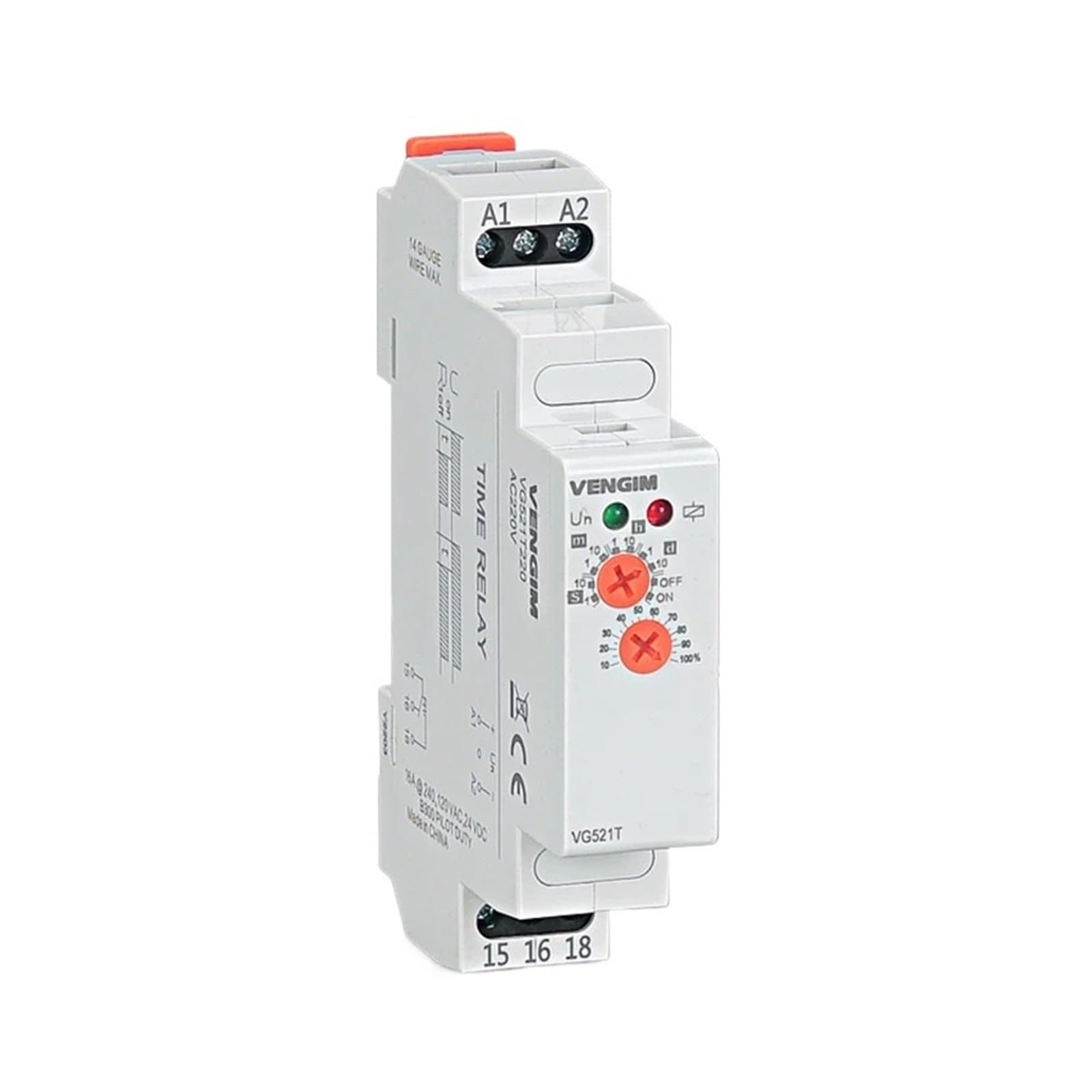 Przekaźnik czasowy na szynie DIN 220 V przekaźnik opóźniający zapłon 12 V 12 V 24 V 110 V wyłącznik czasowy (220 V AC)