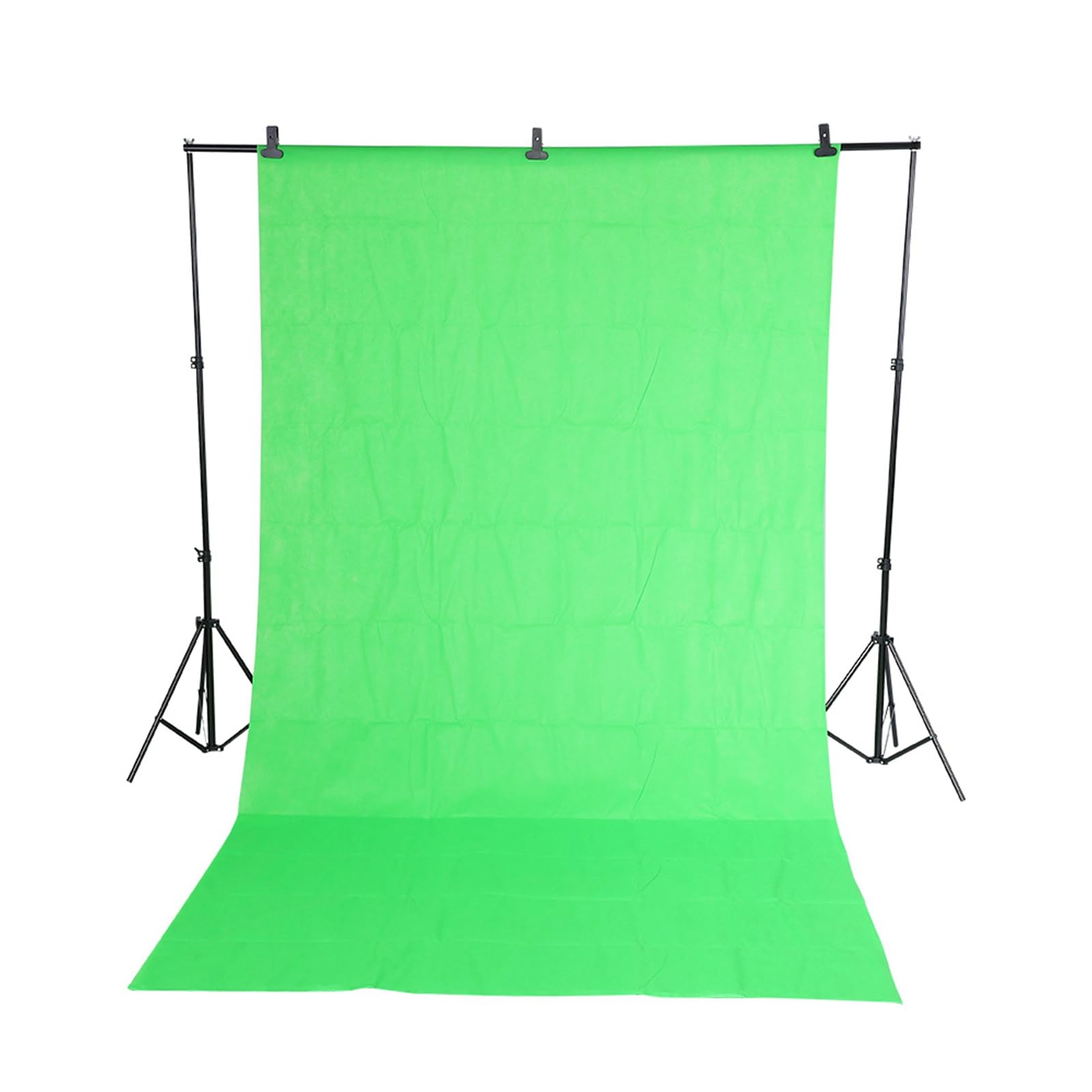 Hidyliu Kit Fondale Chromakey 2 * 2 M con Tessuti Non Tessuti Neri Verdi per Uso in Studio Fotografico