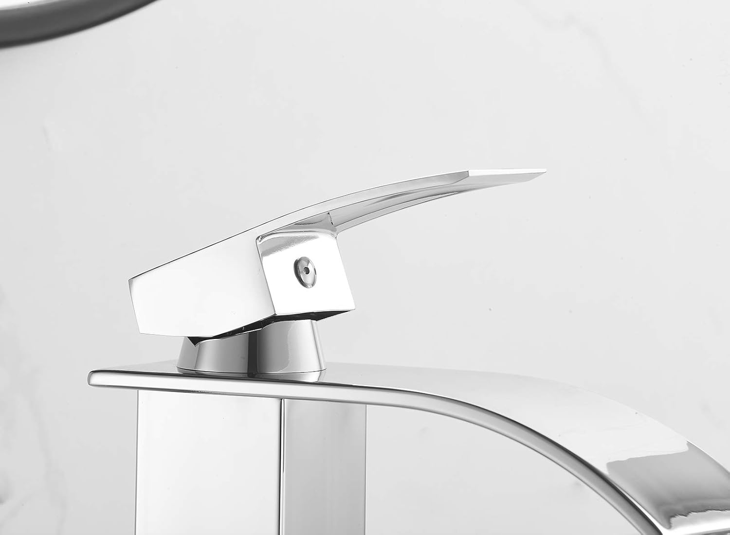 Chrome Bathroom Vessel Sink Faucet Waterfall Bathroom Faucet Tall Single Handle One Hole Lavatory Sink Bowl Mixer Tap Deck Mount Commercial