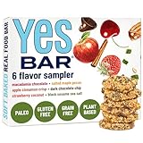 YES Nut Bars - Six Flavor Variety Pack - Soft Chewy Healthy Snack Bars Made with Organic Maple Syrup – Vegan, Paleo, Gluten Free, No Refined Sugar, Dairy Free, Plant Based Protein, Low Sugar - 6 Count