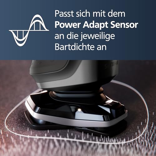 PHILIPS Shaver Series 5000 – Elektrischer Rasierer für Herren, Nass- & Trockenrasierer in Carbongrau, integrierter ausklappbarer Trimmer, weiche Tasche, Schutzkappe & Ladestation (Modell S5887/13) 5