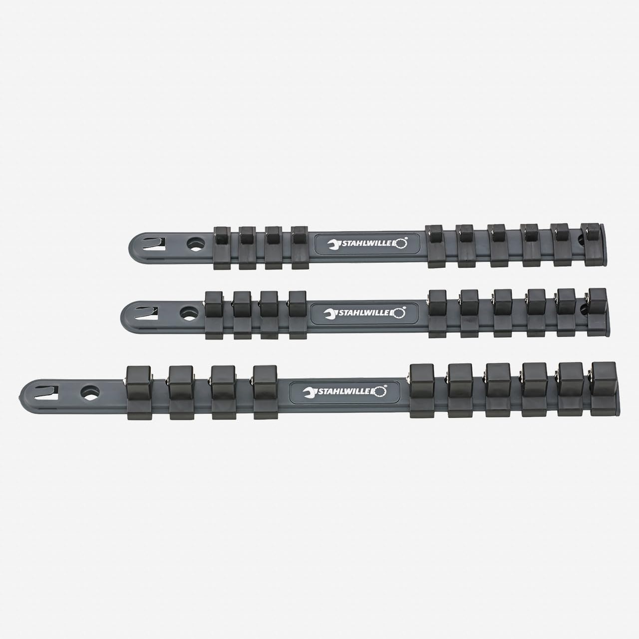 Stahlwille Plastic Socket Strip Set, 3 Pieces, Empty