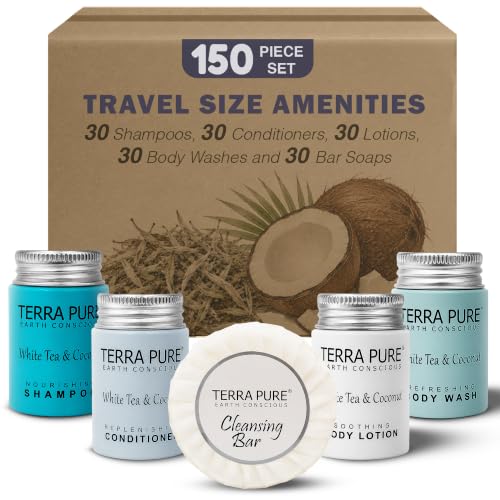 Terra Pure White Tea Hotel Toiletries Amenity Set, 150-Piece