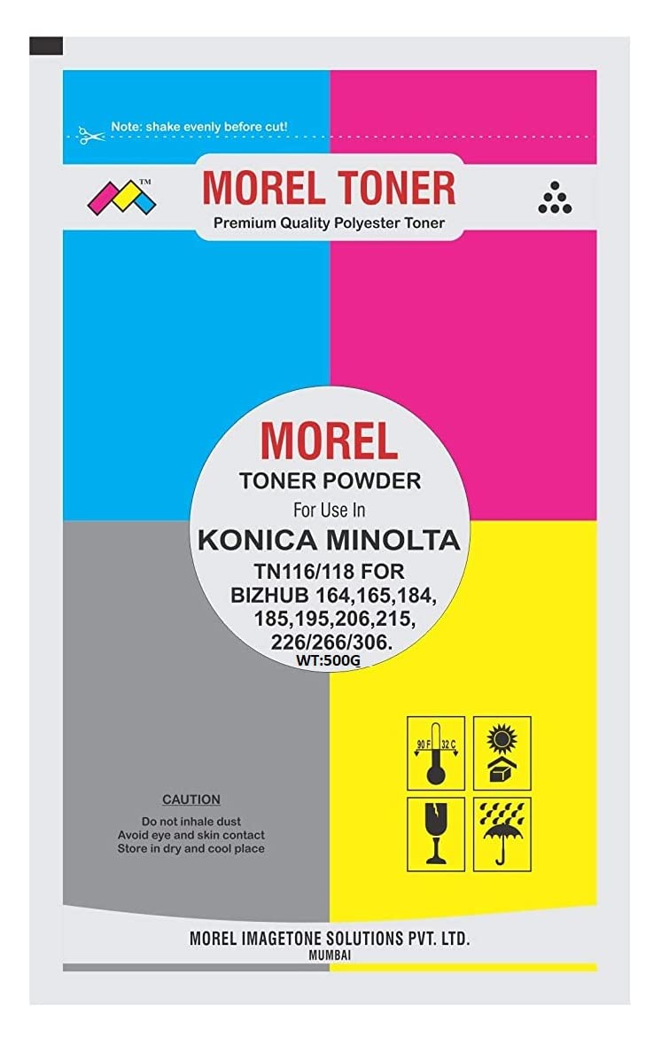 morel Toner Powder 500GM for USE in KONICA MINOLTA BIZHUB 164 184 185 195 206 215 226 266 306 PHOTOCOPIER and Printer (B09VL7KRWN) Amazon Price History, Amazon Price Tracker