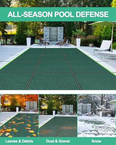 Cobertor de seguridad para piscina 12x24 ft rectangular miniatura 6
