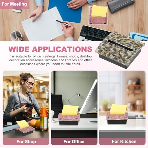 Distributeur de notes adhésives léopard à offrir pour décorer un bureau ou une maison