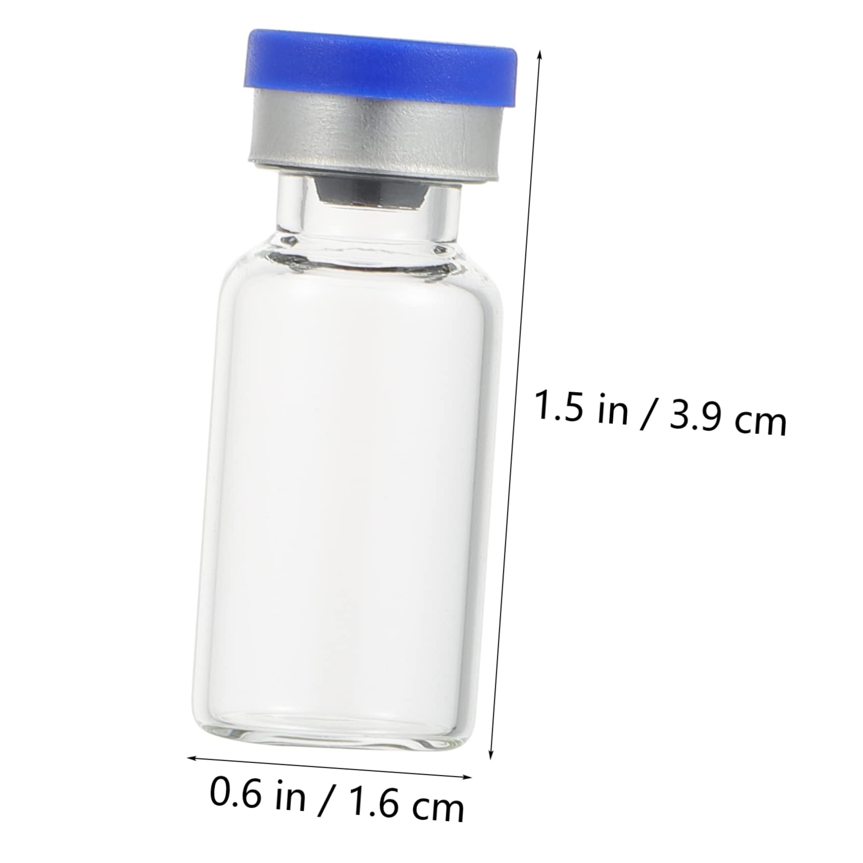 Cabilock 100piezas Transparentes de Vidrio para Aceites Esenciales Frascos de Vidrio con Tapa para Laboratorio Botellas de Vacías Rellenables para Uso Ciencias