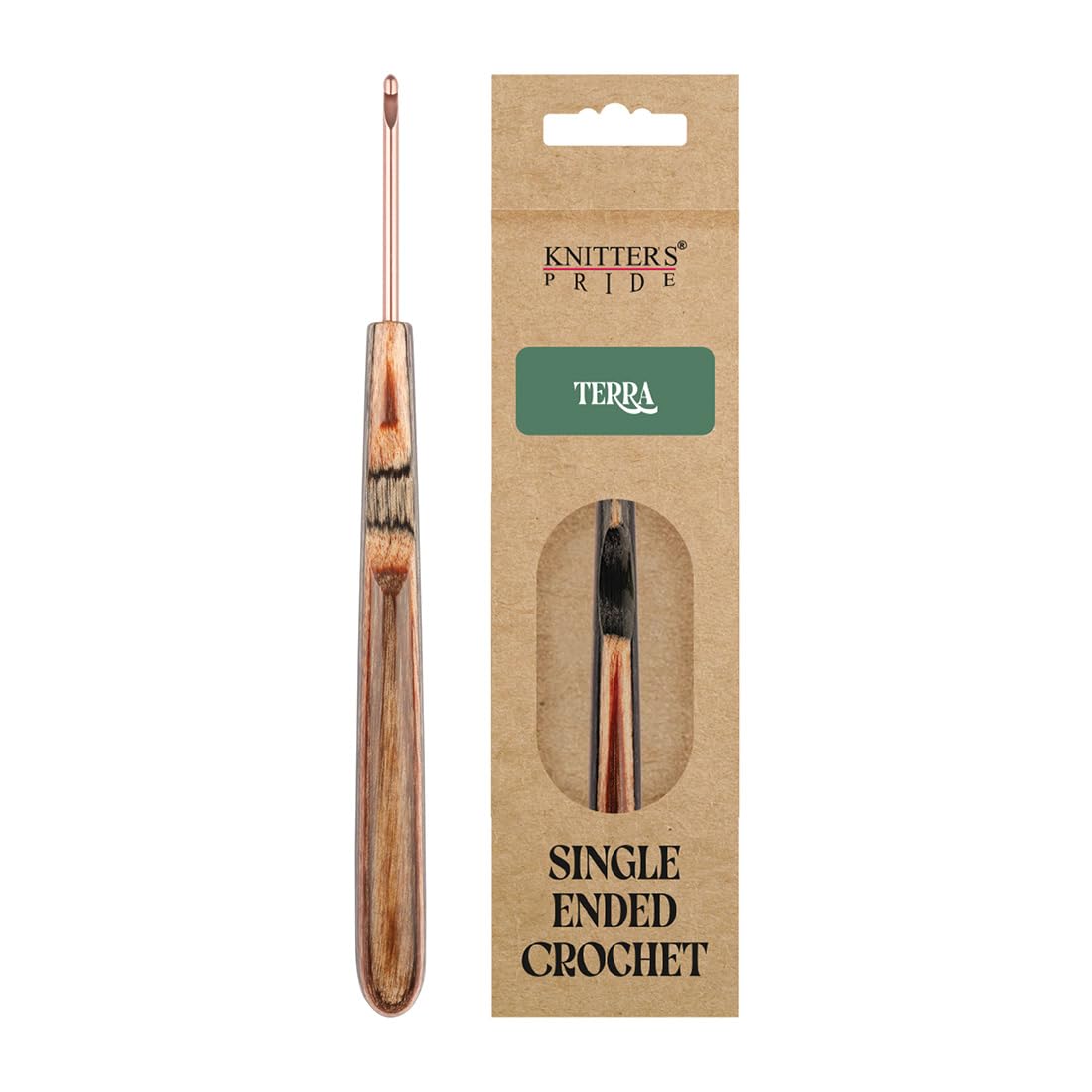 Knitter's Pride Terra Crochet Hook 3.25 mm, Brown, 1 piece