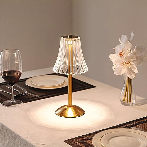Heqet 001 Cordless Table Lamps For Home,Table,Dining Room, Gold Rechargeable Lamps, Usb Charge 12'' Tall Led Brass Portable Outdoor Indoor Table Lamp thumb #1