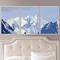 3 Piece Framed Canvas Wall Art Snow Mountain Canvas Prints Home Artwork Decoration for Living Room,Bedroom - 16