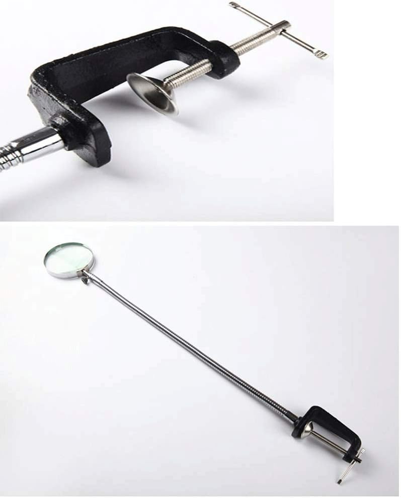 Clip Desktop Magnifying Glass with lamp 10 Times Old Reading Textile Embroidery Electronic Repair Jewelry Identification