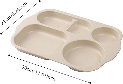 Miniatura 2 de Juego de vajilla de 8 piezas de 12 pulgadas, platos divididos irrompibles, bandeja ligera para niños, cocina de picnic, microondas y lavavajillas