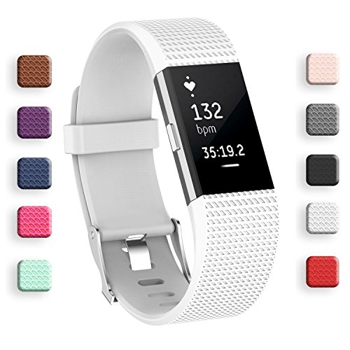 Yurieso For Fitbit Charge 2 Bands for Kids Boys Girls Women Men,Replacement Wristbands Bracelet Strap Accessory for Fitbit Charge 2,Fashion Designs with Buckle,15 Colors,Large,Small