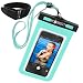 Kobert Waterproof Cell Phone Case (Pro Green), Dry Bag Pouch for iPhone 6s, 6s Plus Samsung Galaxy s7, s7 Edge, s6, Any Phone up to 6 Inches - Green Strap and Armband