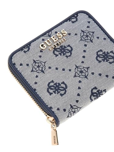 GUESS Neda Small Zip Around Wallet, Navy Logo2