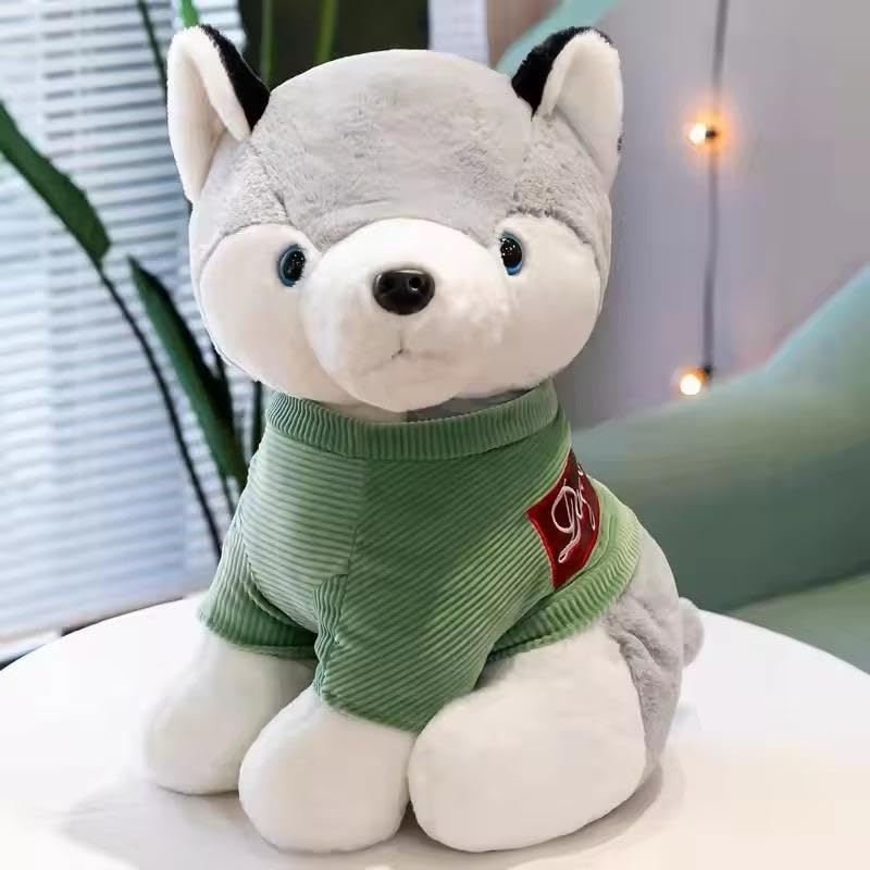 Image of SCOOBA Adorable Husky Dog Soft Toy with Bag 25cm Small (Small Husky Dog)