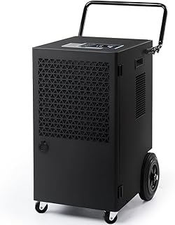 Kalopsia Déshumidificateur d'Air Électrique Industriel: 70L/jour Évacuation Continue Absorbeur d'Humidité Séchage Linge Silencieux Pour Maison/Cave/Sous-sol/Salle de Bain/Buanderie/Garage/Appartement