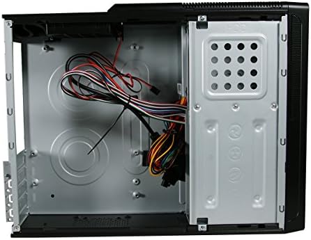 CiT S014B Slim Micro ATX Case with 300 W PSU Built-In Card Reader - Black