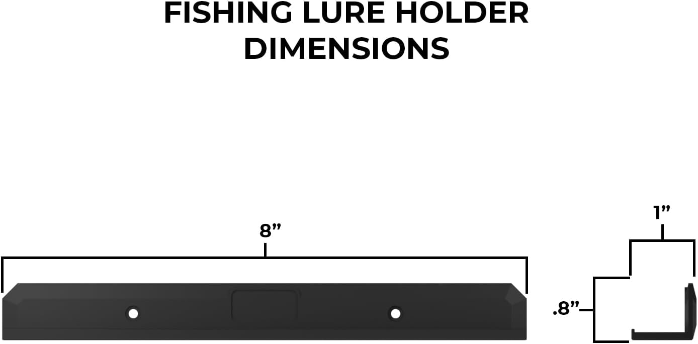 Fishing Lure Holder Wall Mount – 31 Hook Lure Organizer for Crankbaits, Spinnerbaits & Hard Baits – Fishing Tackle Storage Rack for Garage or Tackle Room – Made in USA