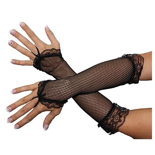 Foxxeo Schwarze Netzhandschuhe für Damen - Lange Netz Handschuhe schwarz 4 Foxxeo Schwarze Netzhandschuhe für Damen - Lange Netz Handschuhe schwarz