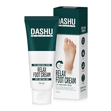DASHU Daily Relax Foot Cream | Moisturizing Foot Cream for Dry Cracked Heels and Feet with Advanced Foot Care & Foot Repair Formula 2.36 fl oz