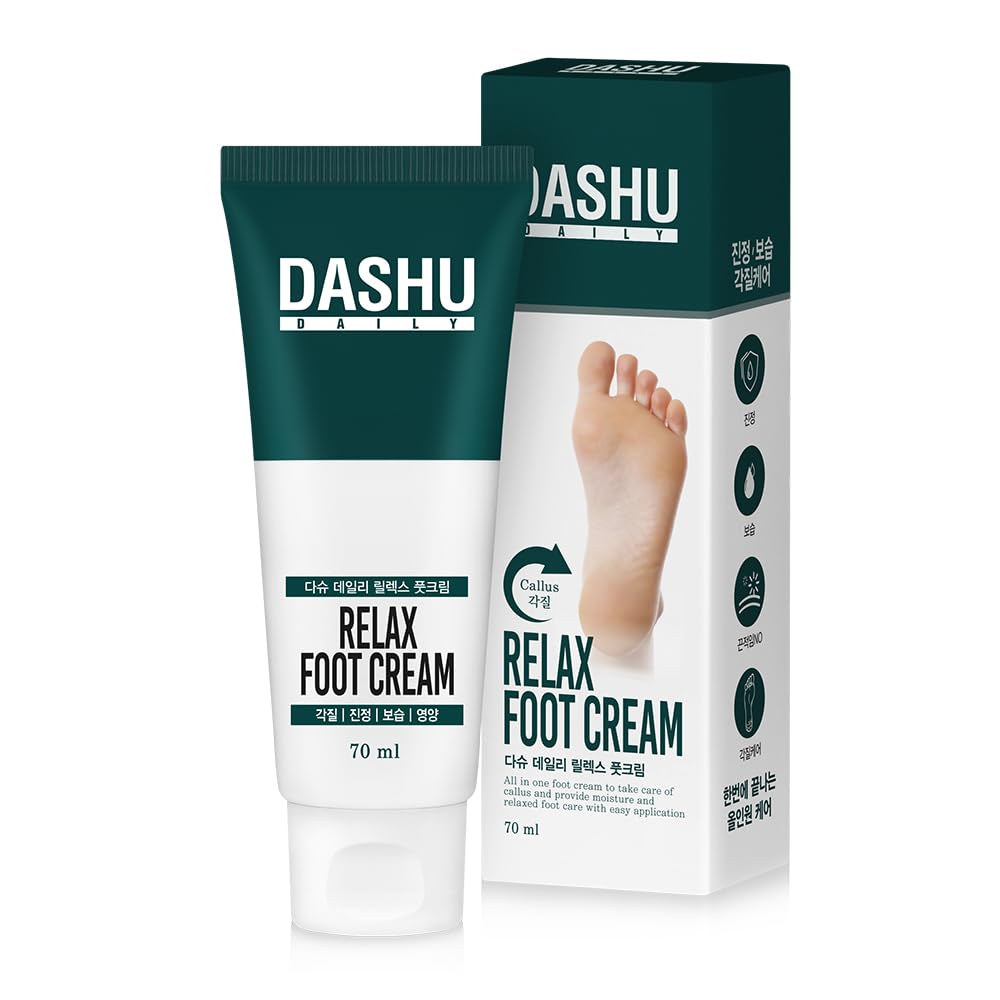 DASHU Natural Derived AHA Foot Cream, Exfoliating Care, Smooth, Heels, Crinky, Crack Care, Moisturizing