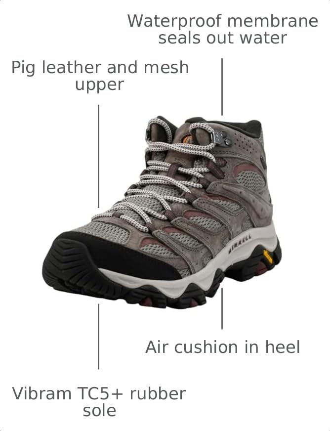 Image of Merrell Women's Moab 3 Mid Waterproof Hiking Boots