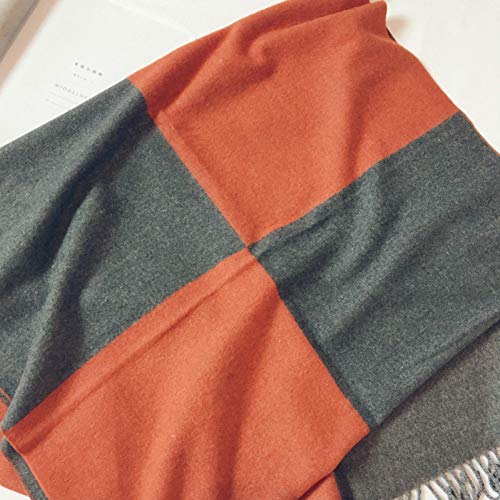 Poncho long femme et écharpe patchwork army green : l'élégance d'un grand châle d'hiver