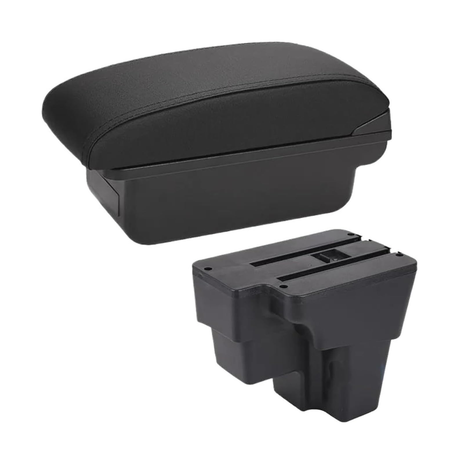 IZQLTWKR Console Storage Organiser Car Armrest Retrofit Part Storage Box Accessorie For KIA For Rio For STONIC Lx For Cerato(C2 Black Line No Usb)
