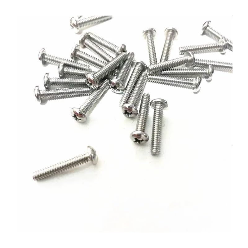 TSIOHKBS 10pcs UNC 5/16-18 Thread 304 A2-70 Stainless Steel Cross Recess Round Phillips Pan Head Screw Bolt (1/2