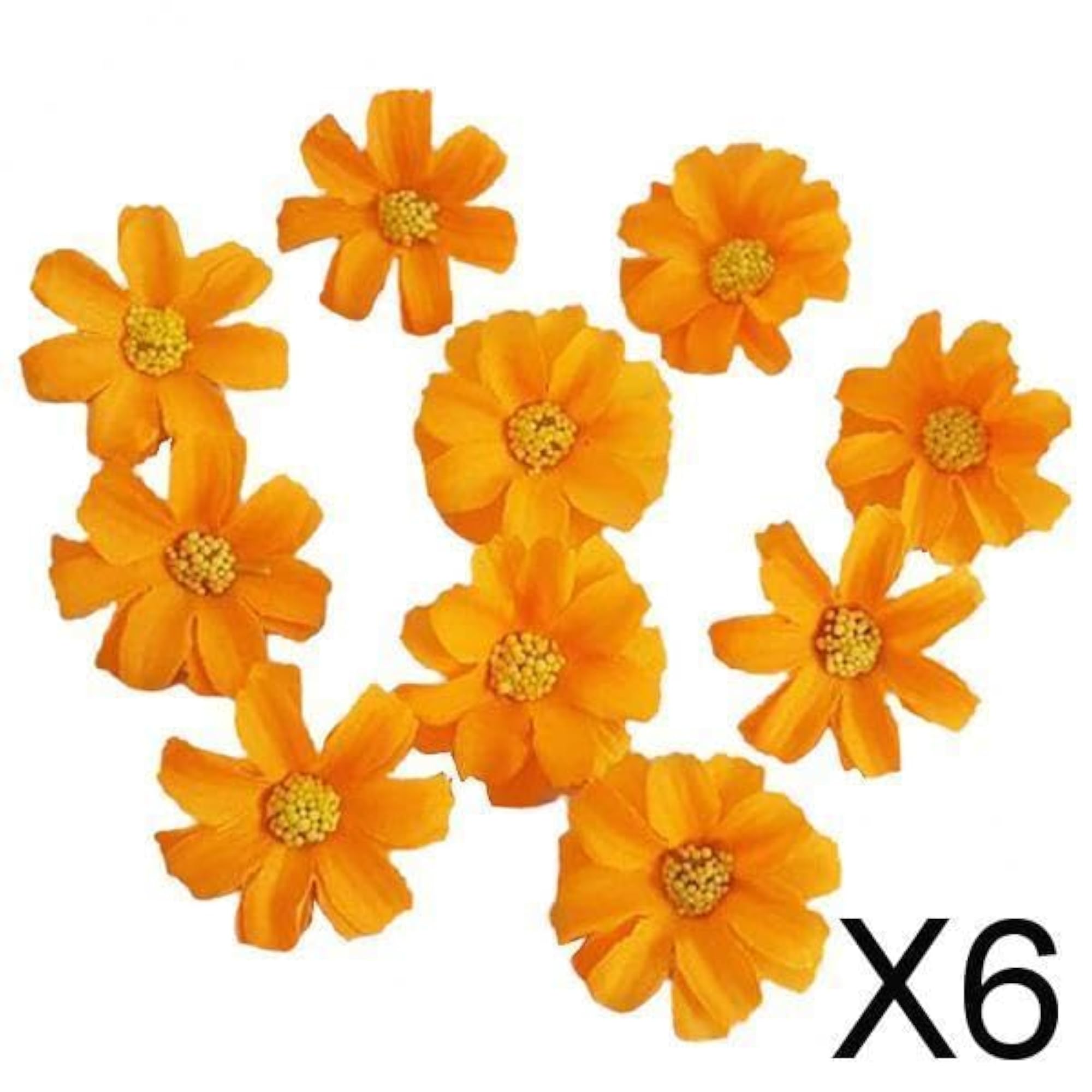 Artificial Flowers Orange Floral Wall Hanging Decoration