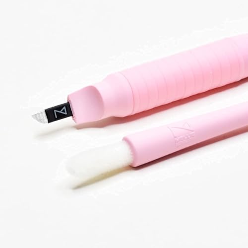 Vista 39 de M Ellie's Signature - Bolígrafo microblading para cejas (paquete de 10) – Bolígrafo de microblading desechable con hoja esterilizada, agarre de goma