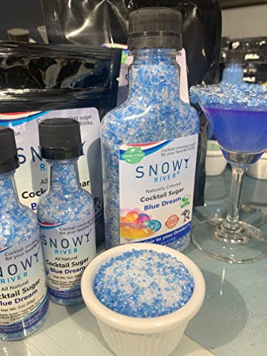 Snowy River Blue Dream Cocktail Sugar - Kosher All Natural Blue And White Cocktail Rimmer And Coffee Rimmer (Blue Dream, 4Oz Bag) #TOP4