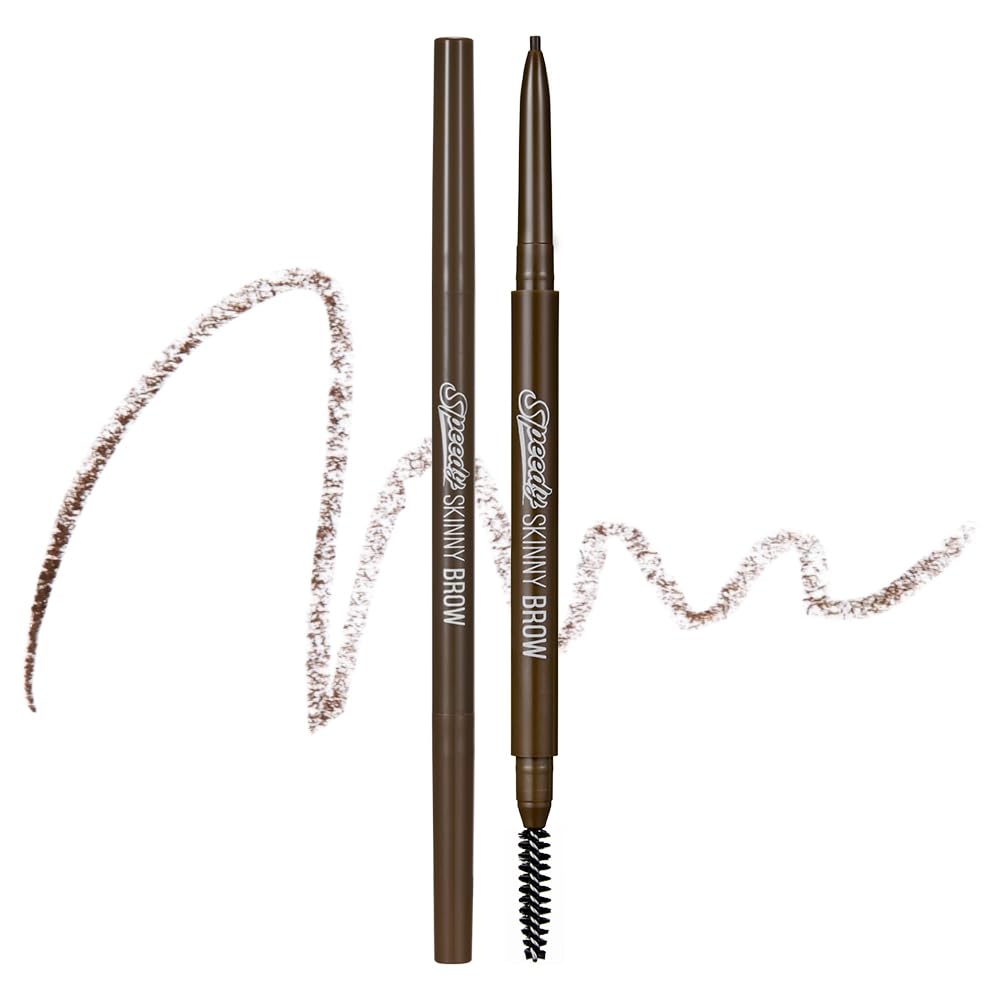 Peripera Naturbraun Speedy Skinny Brow Eyeliner, Langlebig, Superdünn, Wischfest, 1,5 Mm