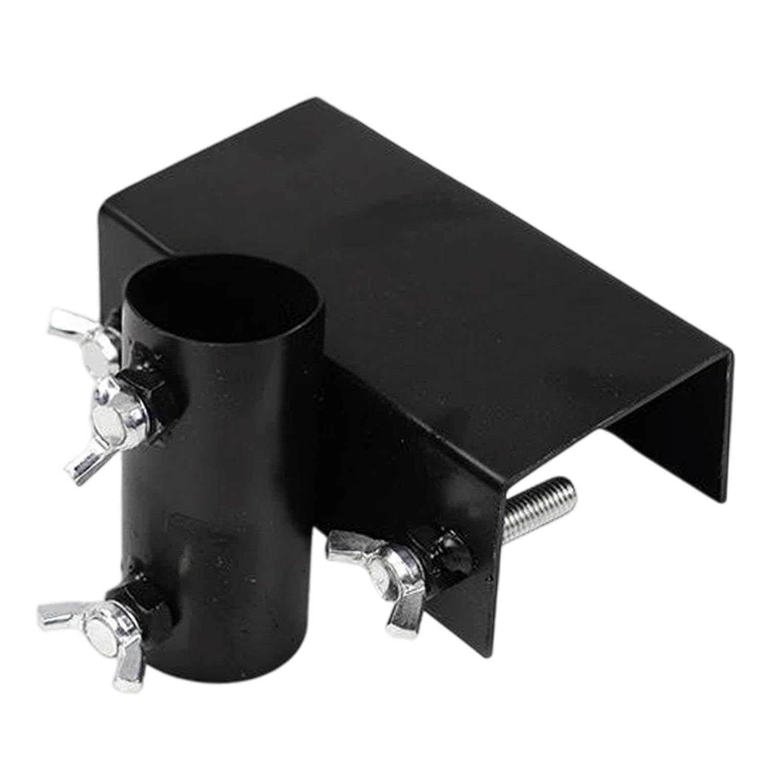 Deck Umbrella Holder Metal Bench Deck Umbrella Stand for Bleacher Fence Boat Black Single Hole-image-26
