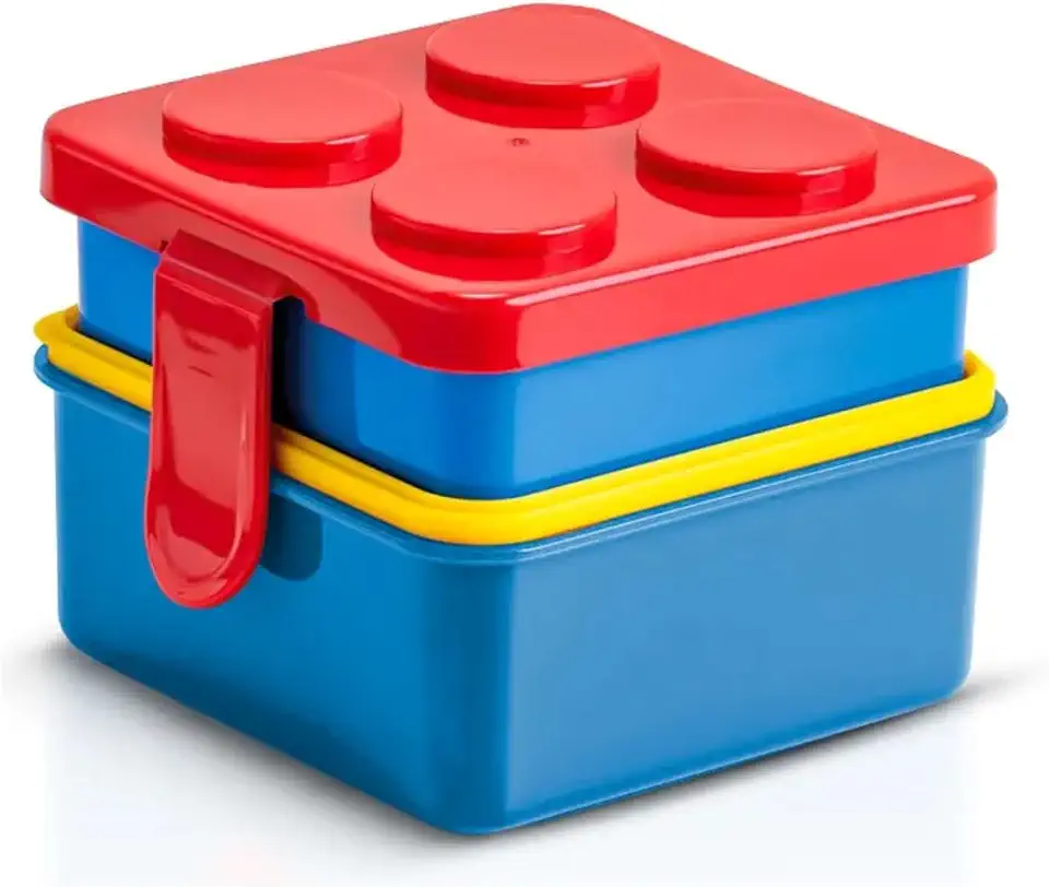 Marmita Infantil Dupla Lancheira Escolar Creche 2 Potes Colorida