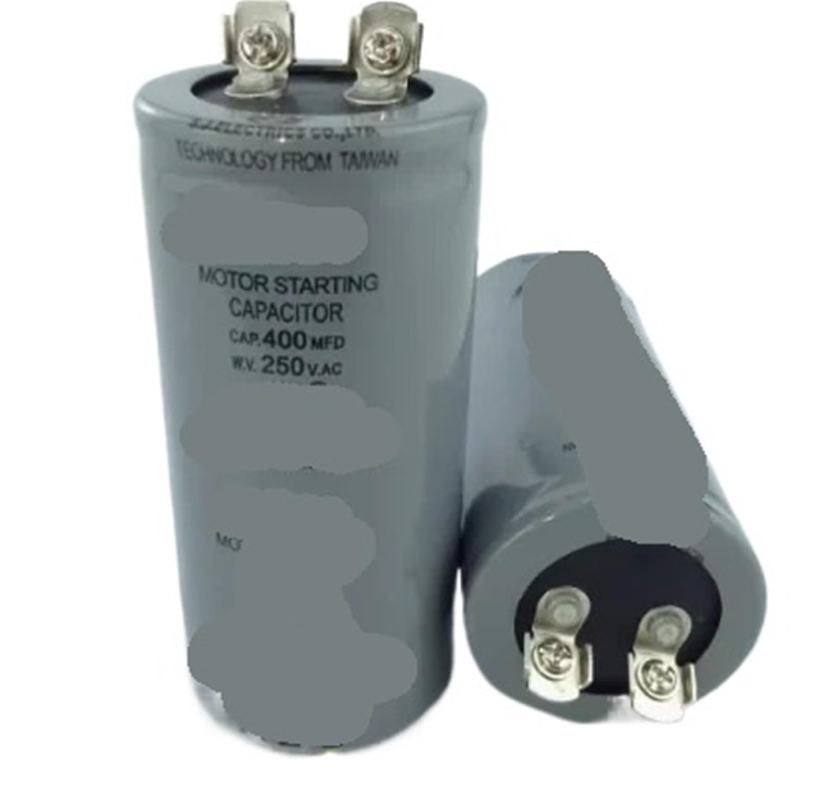 1 condensador cilíndrico de arranque de motor de CA de 400 MFD, 400 µF y 250 V