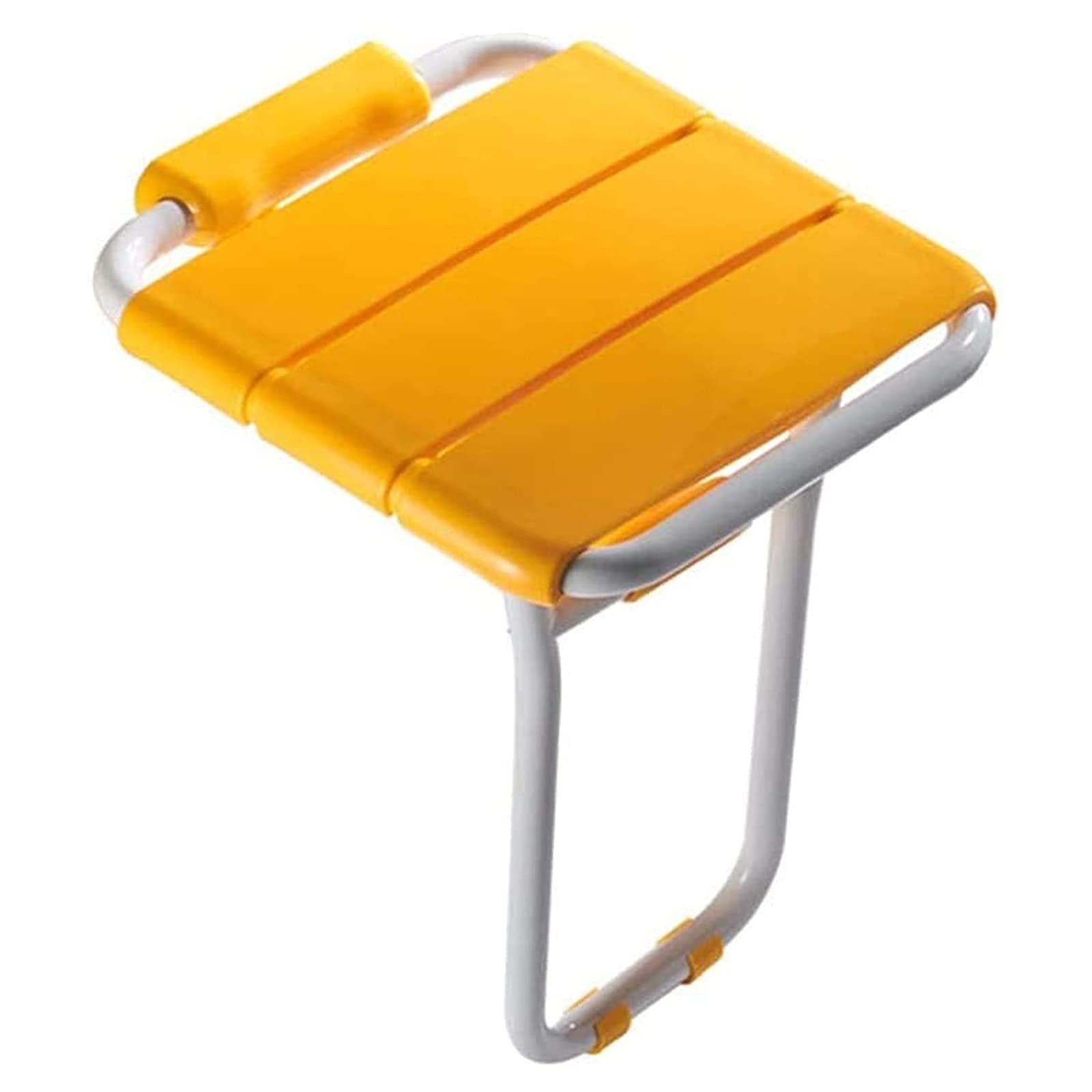 Taburete de Pared Plegable con Hojas abatibles, Asiento de Ducha y bañera de Seguridad, de Madera Maciza, con Patas de Apoyo.