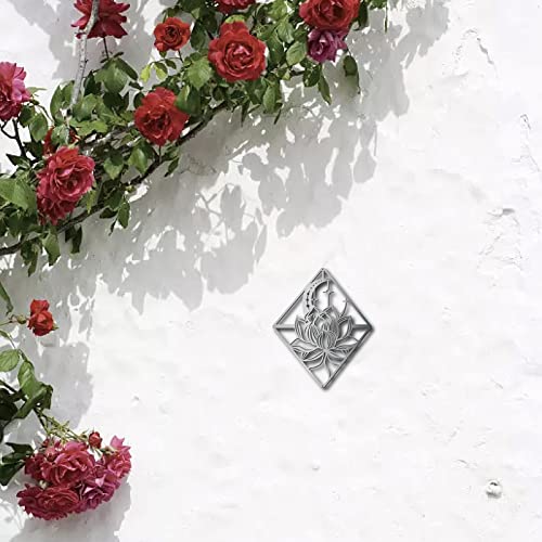 Creatcabin Lotus Moon Metal Wall Art Flowers Wall Decor Boho Wall Sign Hanging Sculpture For Yoga Room Home Office Bedroom Kitchen Garden Indoor Outdoor Christmas Halloween Holiday Ornaments #TOP4